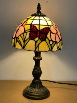 A Tiffany style table lamp. 37cm