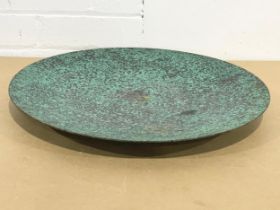 A large vintage Indian copper bowl. 45cm