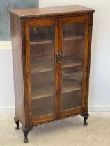 A vintage oak bookcase. 73x30x124cm