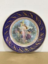 A vintage ‘Royal Vienna’ hand painted cabinet plate. 24cm