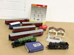 A collection of Hornby trains and carriages etc.