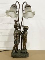 A Crosa figurine table lamp. 58cm