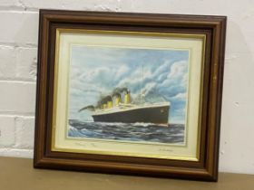 A Limited Edition signed ‘Titanic’ print by S. Sweeney. 38.5x33.5cm