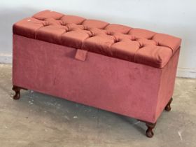 A vintage ottoman storage box. 93x41x49cm