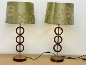 A pair of modern Mid Century style table lamps. 56cm