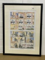 A signed print by Annie Tempest. The Male and Female Characters. 45x61cm