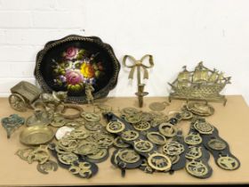 A collection of 19th and early 20th century horse brasses etc.