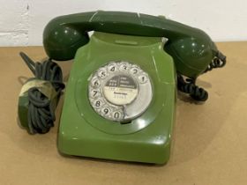 A vintage telephone.