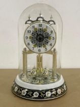 A Louis Picard porcelain Anniversary clock. 24.5cm