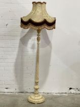 A tall vintage ornate standard lamp. 177cm
