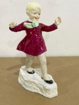 A Royal Worcester ‘January’ figurine. Modelled by F.C. Douchty. 15.5cm