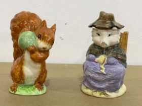 2 pieces of Beatrix Potter. Royal Albert And This Pig Had None. Beswick Squirrel Nutkin.