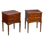 A pair of Stag mahogany bedside chests. 44x37x61cm