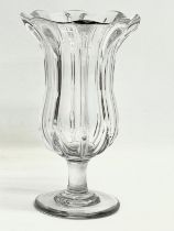 A large Victorian glass celery vase. 26x27cm