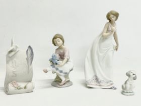 4 pieces of Lladro Collectors Society porcelain. A Lladro ‘Afternoon Promenade’ 25cm. A Lladro ‘Best
