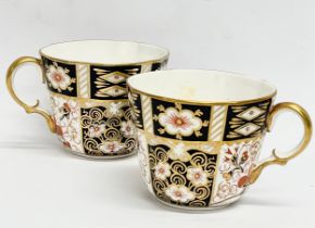A pair of Royal Crown Derby Traditional Imari tea cups. 2451.