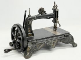 A late 19th century sewing machine. 42x22x28cm