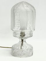 A 1930’s cut glass table lamp. 31cm