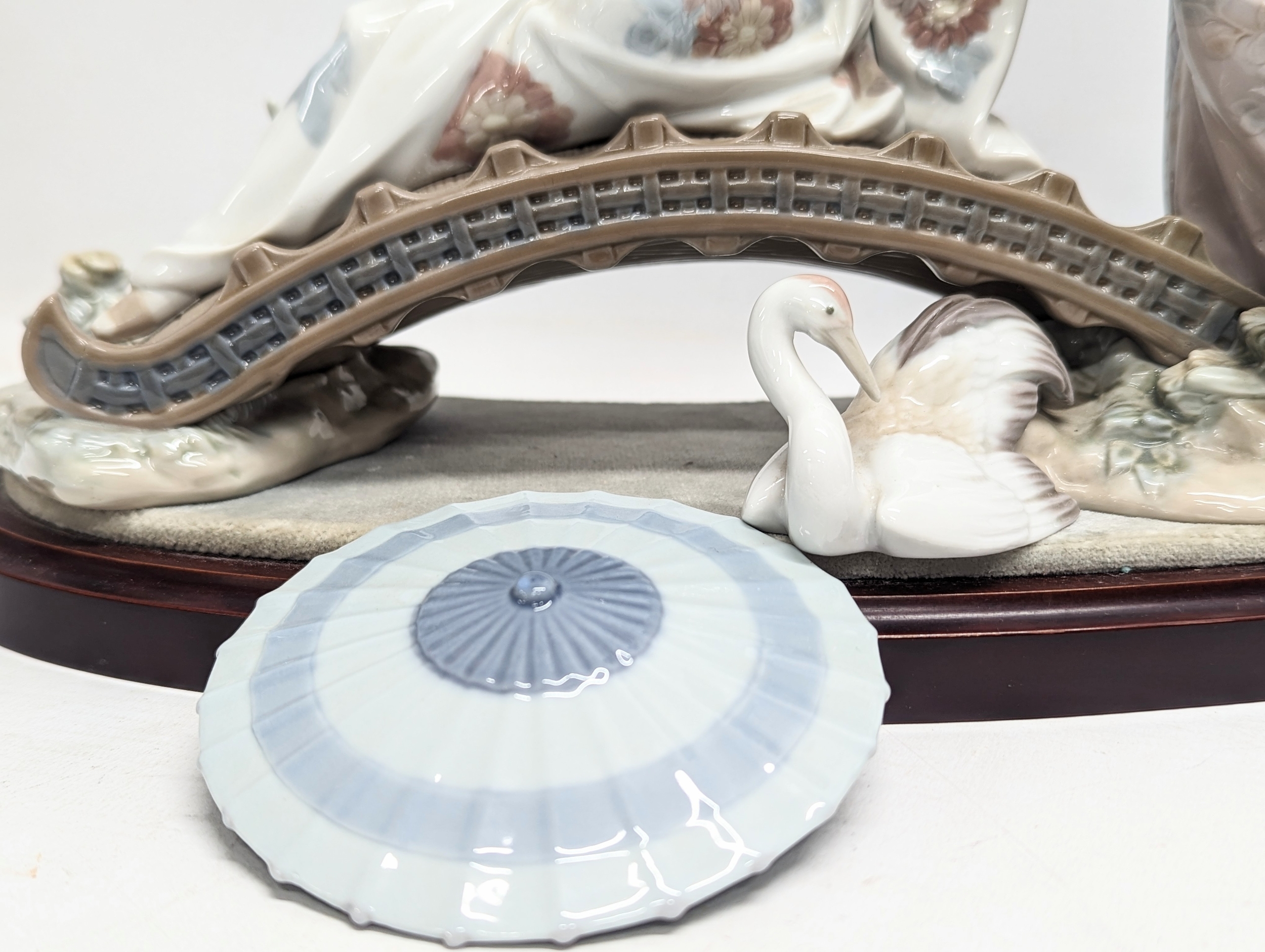 A large Lladro porcelain 'Springtime In Japan.' J-10K. On stand. 37x33cm - Image 5 of 5