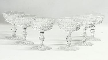 A set of 6 Waterford Crystal ‘Tramore’ champagne coupe glasses. 10.5x11.5cm