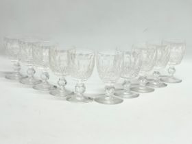 A set of 10 Waterford Crystal ‘Colleen’ sherry glasses. 10cm