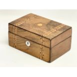 A Victorian Tunbridge Ware jewellery box. 19.5x12.5x9cm