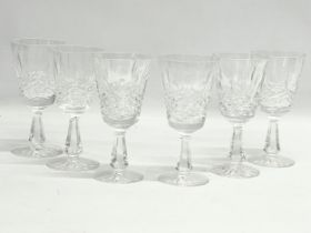 A set of 6 Waterford Crystal ‘Kenmare’ wine glasses. 15cm