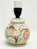 A 1930’s ceramic table lamp. Attributed to Charlotte Rhead. 11x20cm
