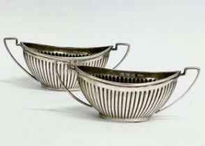 A pair of silver salts. Birmingham. 1847. 30 grams.