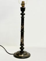 A 1920’s Japanese lacquered table lamp. Base measures 50cm