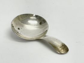 A silver tea caddy spoon. Sheffield. 1995. 11 grams.