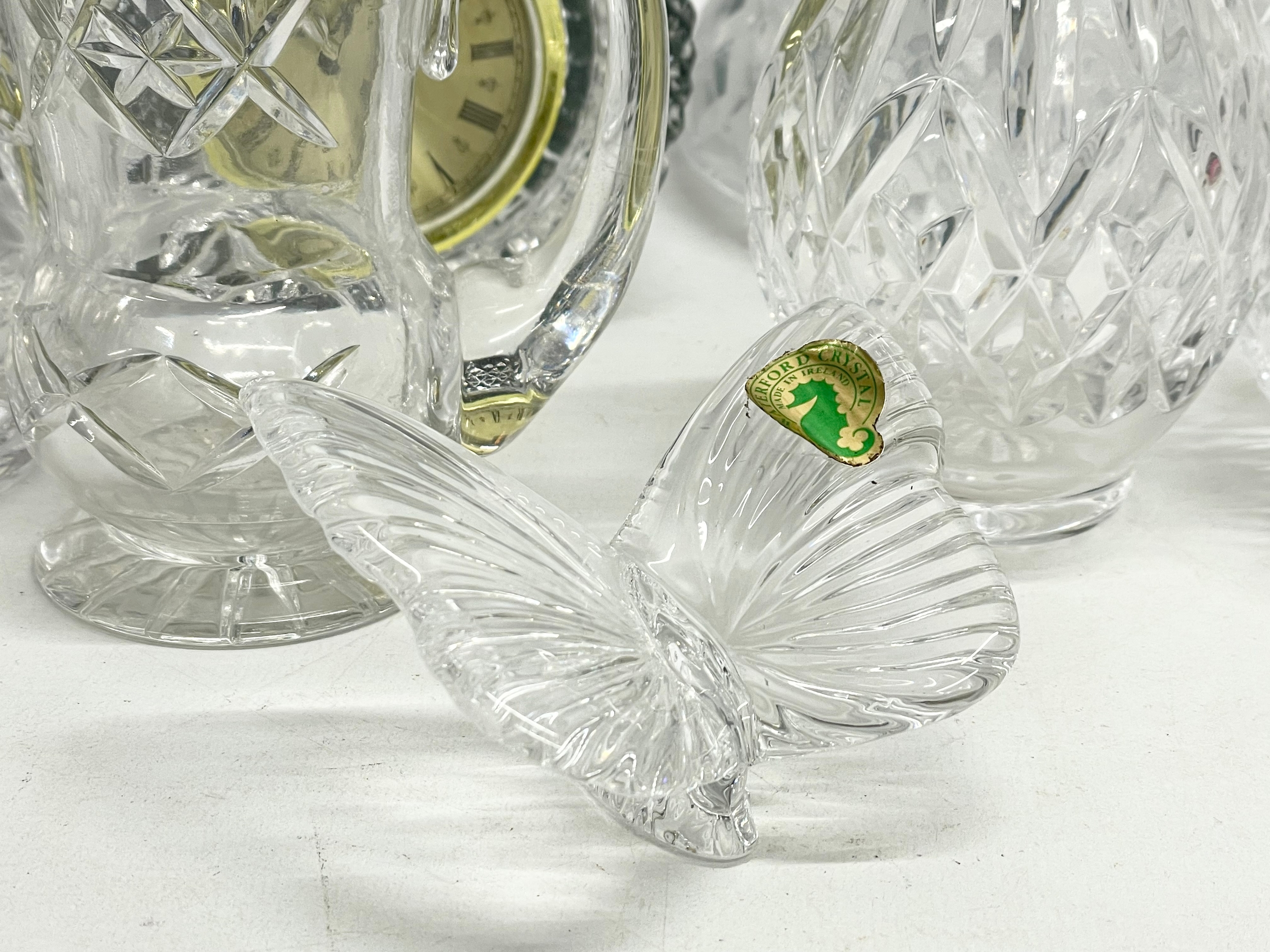 A collection of mostly Tyrone Crystal. Including a Waterford butterfly. - Image 3 of 5