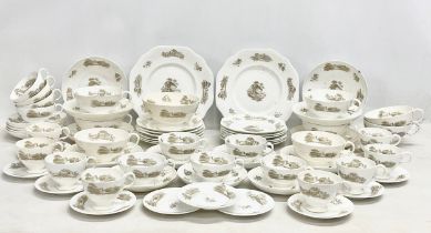 A rare 69 piece late 18th/ early 19th century English porcelain tea and coffee set.