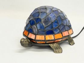 A Tiffany style tortoise lamp. 21cm