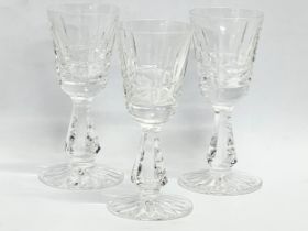 A set of 3 Waterford Crystal ‘Kylemore’ port glasses. 10cm