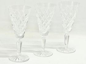 A set of 3 Waterford Crystal ‘Templemore’ wine glasses. 18cm