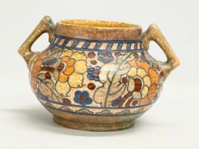 A 1930’s Charlotte Rhead ‘Byzantine’ 2 handled pot. 23x20x15cm