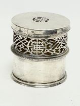 A Chinese silver plated incense burner. 9x9cm