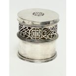 A Chinese silver plated incense burner. 9x9cm