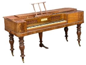 A William IV mahogany square piano by John Broadwood & Sons, London. Retailed by M. Mosses,