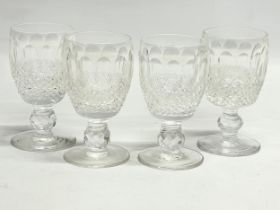 A set of 4 Waterford Crystal ‘Colleen’ sherry glasses. 10cm