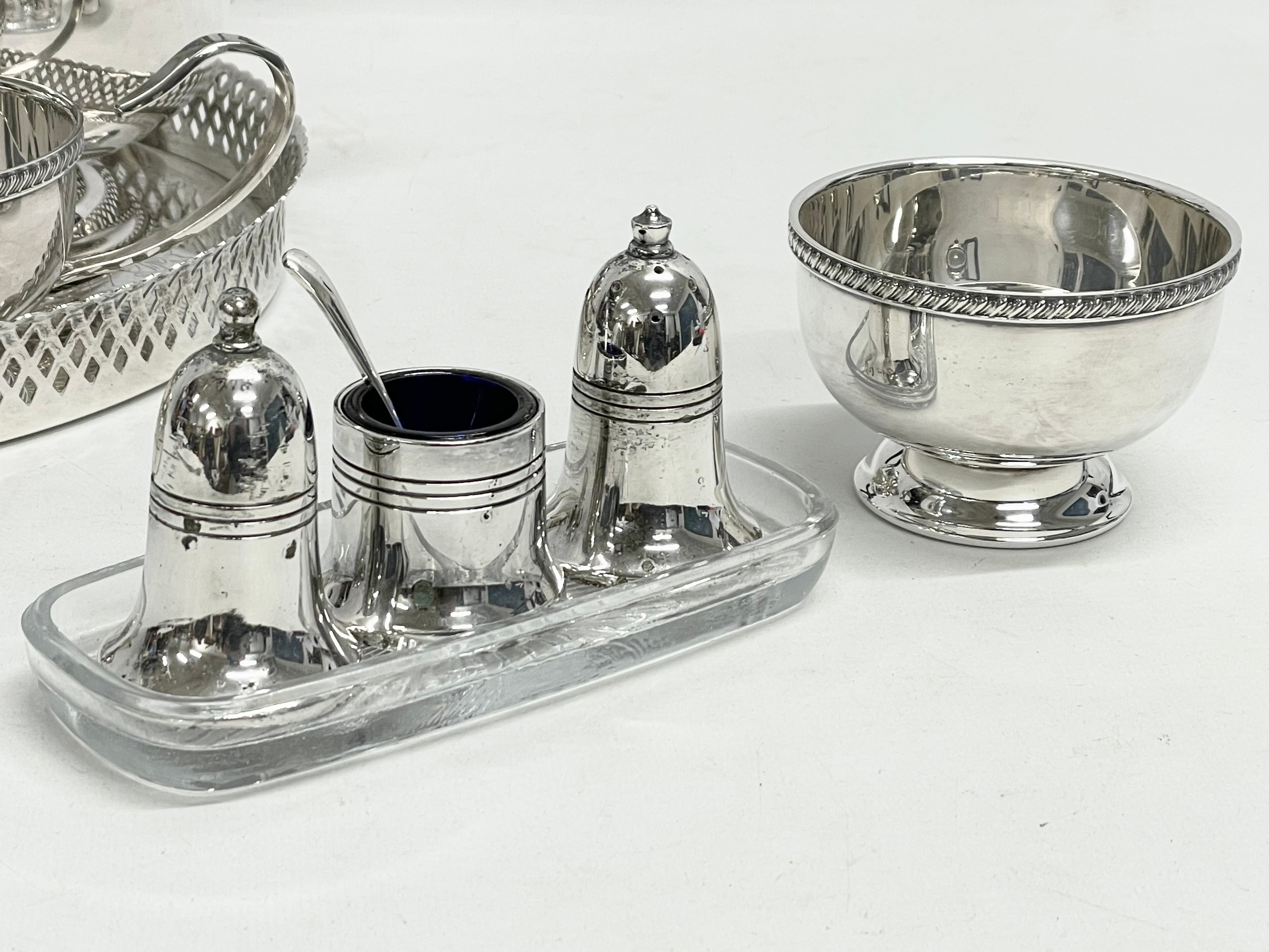 A vintage Georgian style silver plated tea service and more. - Image 2 of 3