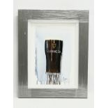 An oil painting on canvas by Boylan. Pint of Guinness. New frame. 29x40.5cm. Frame 45x57cm