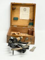 A vintage Heath & Co Hezzanith Sextant in case. Dated 1952. Sextant number U 978.