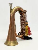 A vintage copper and brass Clansman Cadet bugle. 28.5cm