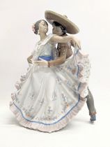 A large Lladro porcelain 'Mexican Dancers' figurine. G-22MY. 31cm