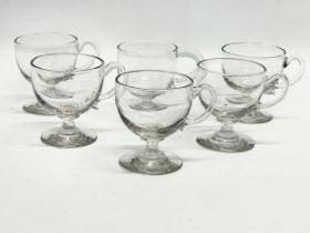 A set of 6 Victorian glass custard cups. 8x7cm
