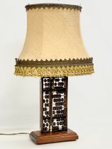 A vintage Abacus table lamp. Base measures 23x12x38cm