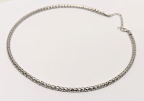 A 9ct white gold necklace