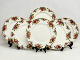A set of 6 1962 Royal Albert LTD ‘Old Country Roses’ dinner plates. 26cm.